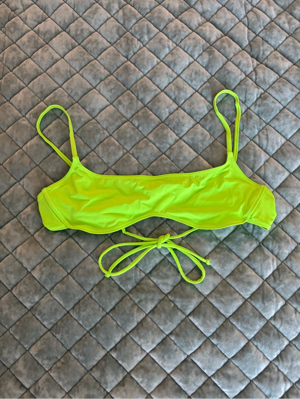 SKIMS Neon Lime Green Bikini Top